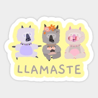 Llamaste Yoga Lamas Sticker